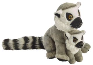 Obrázek z Lemur s mládětem plyš 22cm 