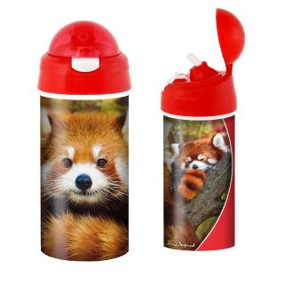 Obrázek z Láhev na pití 3D - panda červená, 500ml (6) 