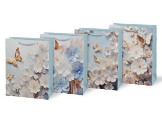 Obrázek z Dárková taška modrá M LUX motýli 