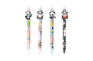 Obrázek z Kuličkové pero gumovací 0,5mm panda, 4dr (36) 