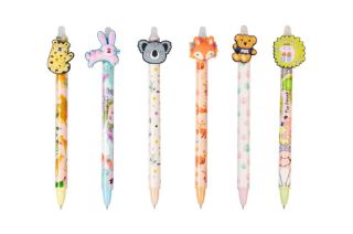 Obrázek z Kuličkové pero gumovací 0,5mm zvířátka, 6dr (36) 