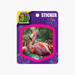 Obrázek z Nálepka 3D 9x11cm - plameňák 