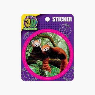 Obrázek z Nálepka 3D 9x11cm - panda červená 