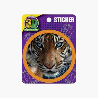 Obrázek z Nálepka 3D 9x11cm - tygr hnědý hlava 